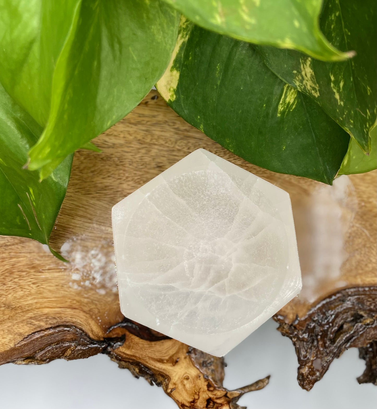 Selenite Hexagonal Bowl