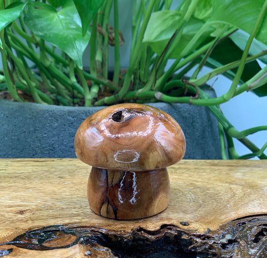 Handcrafted Wooden Mushroom I