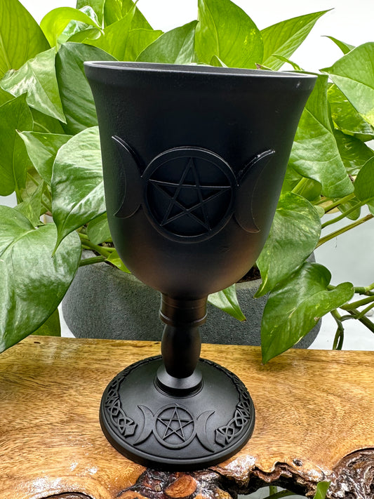 Chalice Cast Iron Pentacle Triple Moon