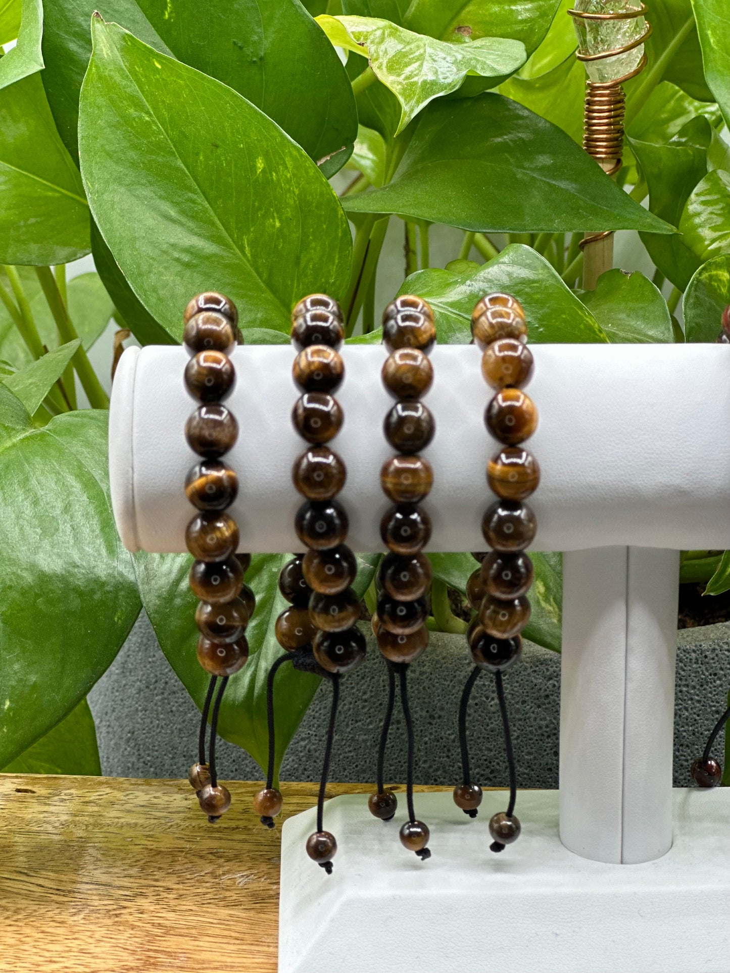 Tiger's Eye Gold Adjustable Bracelet