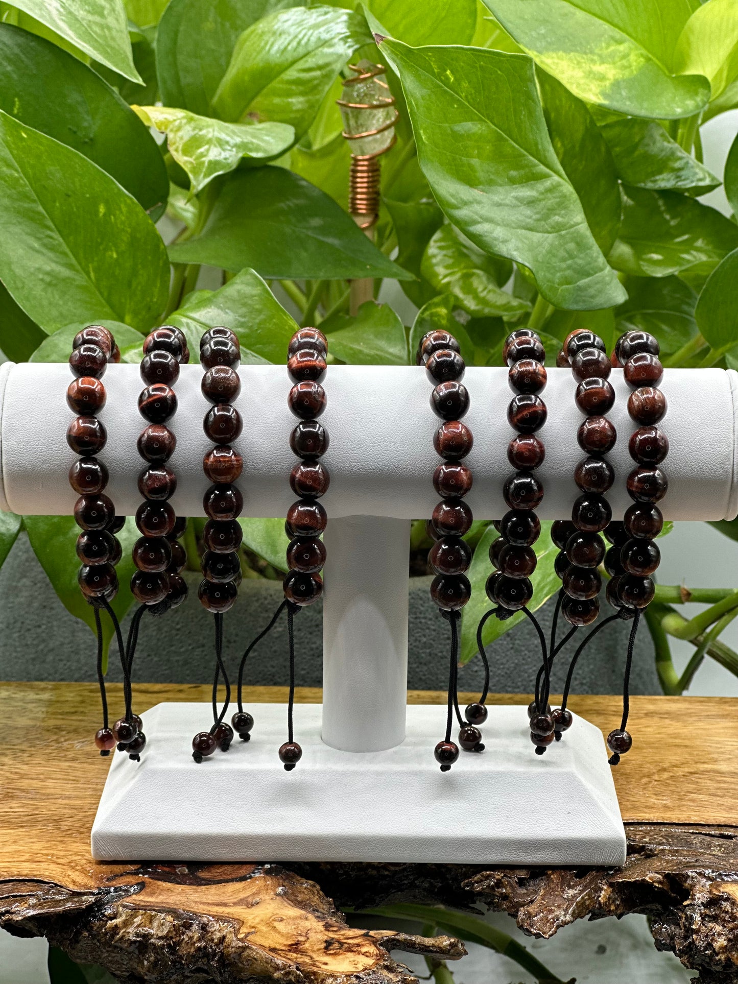 Tiger's Eye Red Adjustable Bracelet