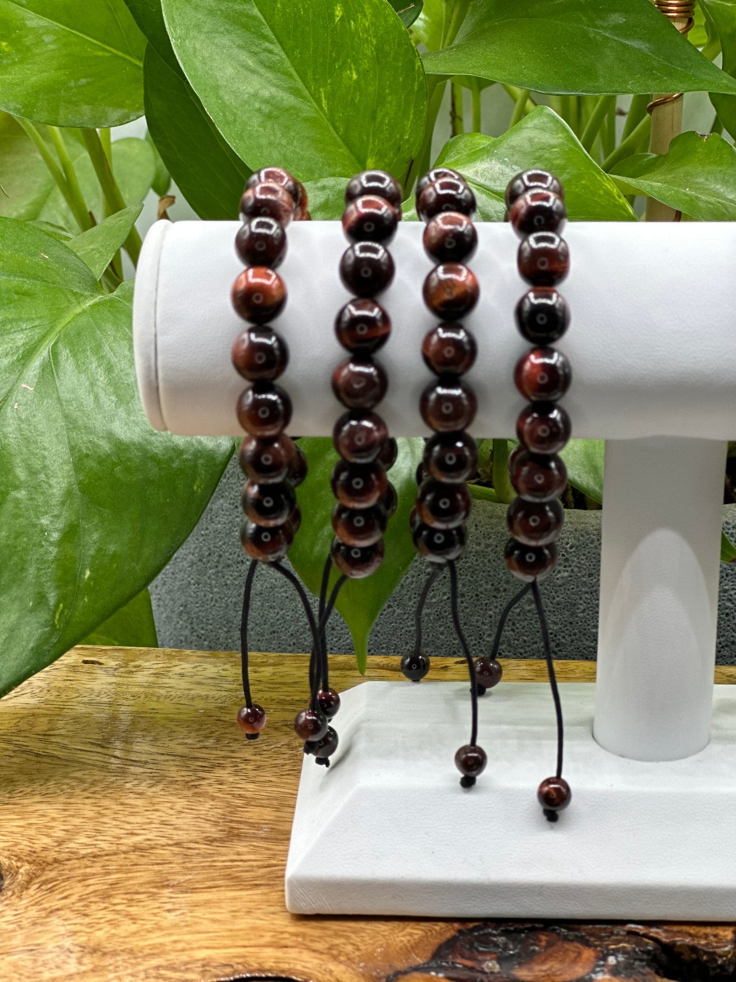 Tiger's Eye Red Adjustable Bracelet