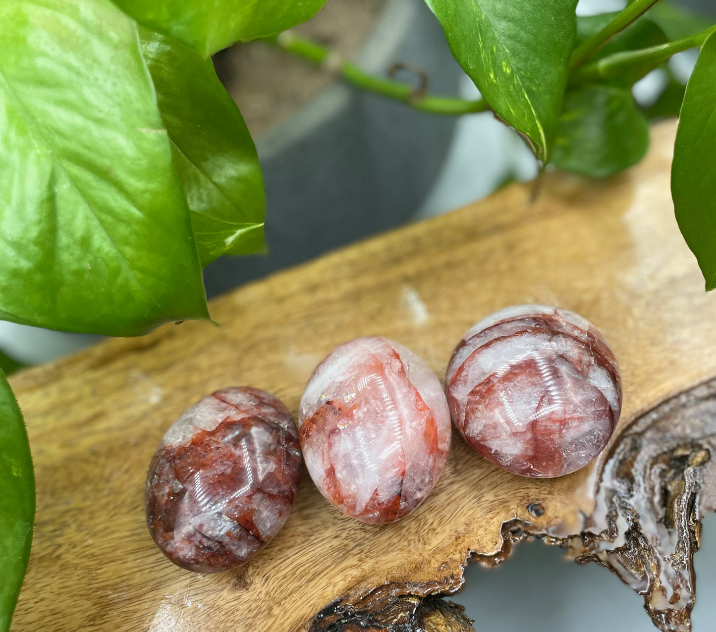 Fire Quartz Palm Stone