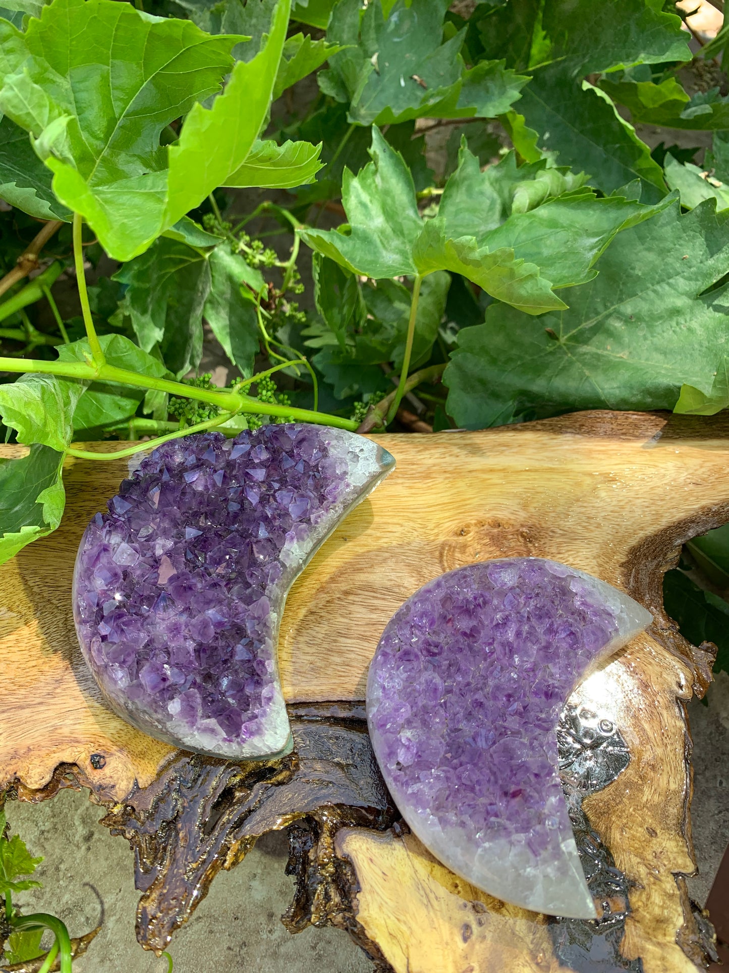 Amethyst Moon Carving