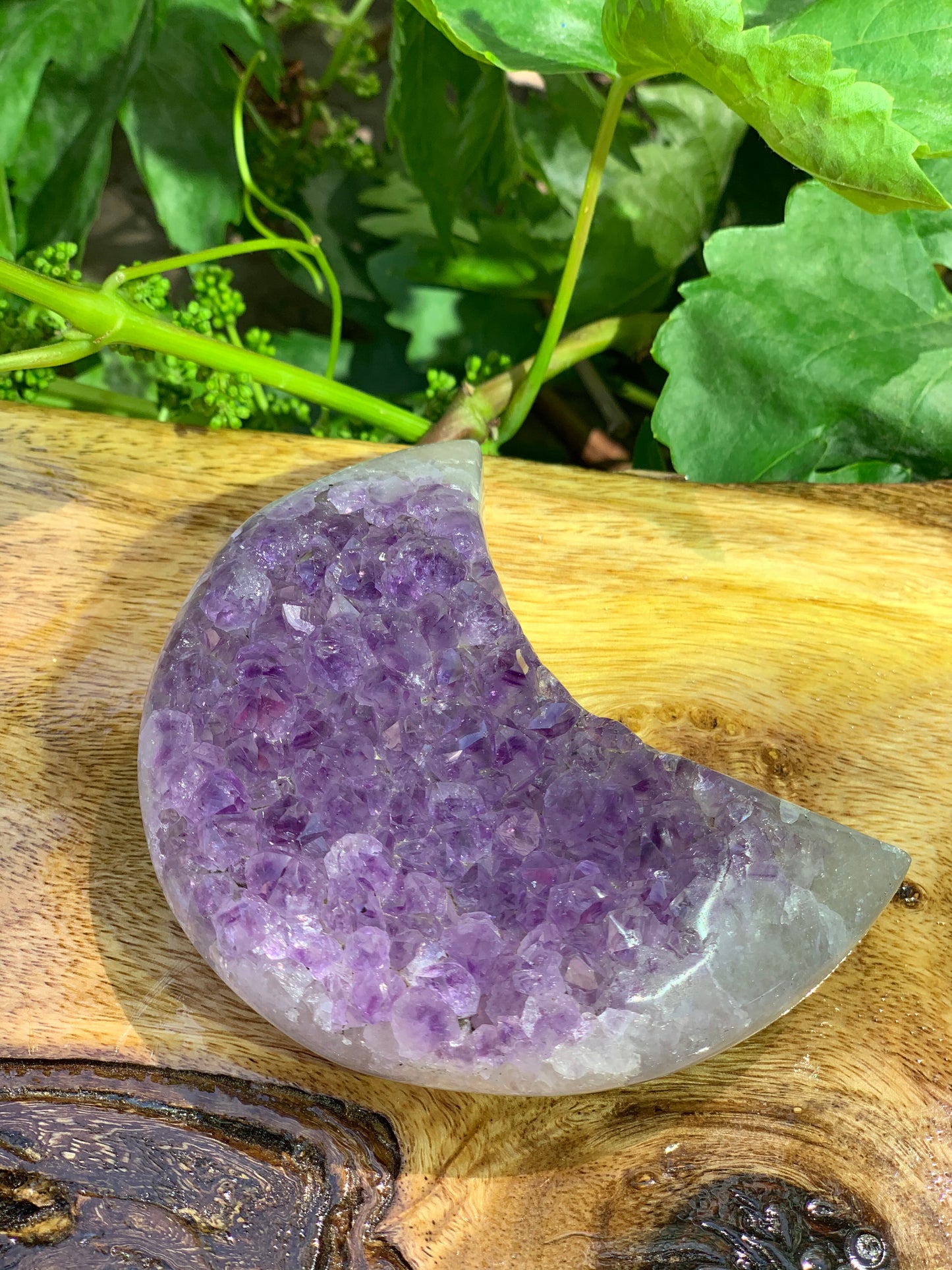 Amethyst Moon Carving