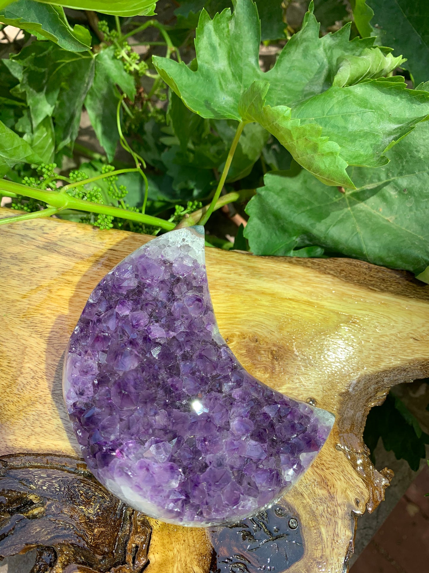 Amethyst Moon Carving