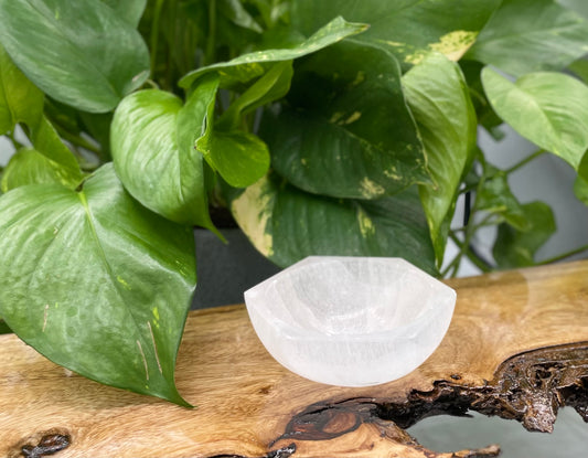 Selenite Hexagonal Bowl