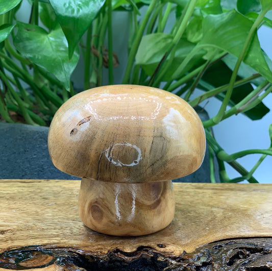 Handcrafted Wooden Mushroom J